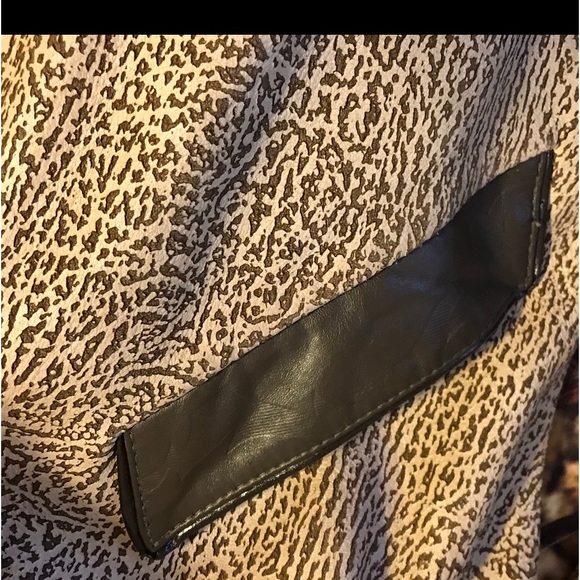 J.PERCY for MARVIN RICHARDS CHEETAH PRINT LEATHER  JACKET W/WOLF FUR COLLAR/SZ L - Picture 6 of 14